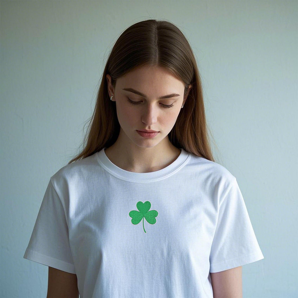 10 Pcs Three Leaf Clover Green Embroidered Patch