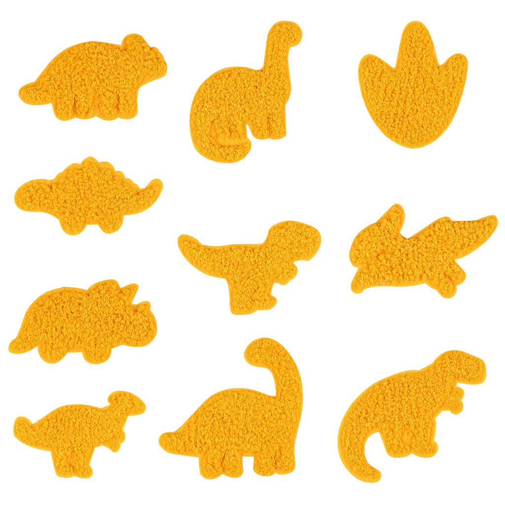 10 Pcs Yellow Dinosuar Animal Cartoon Logo Embroidered Patch