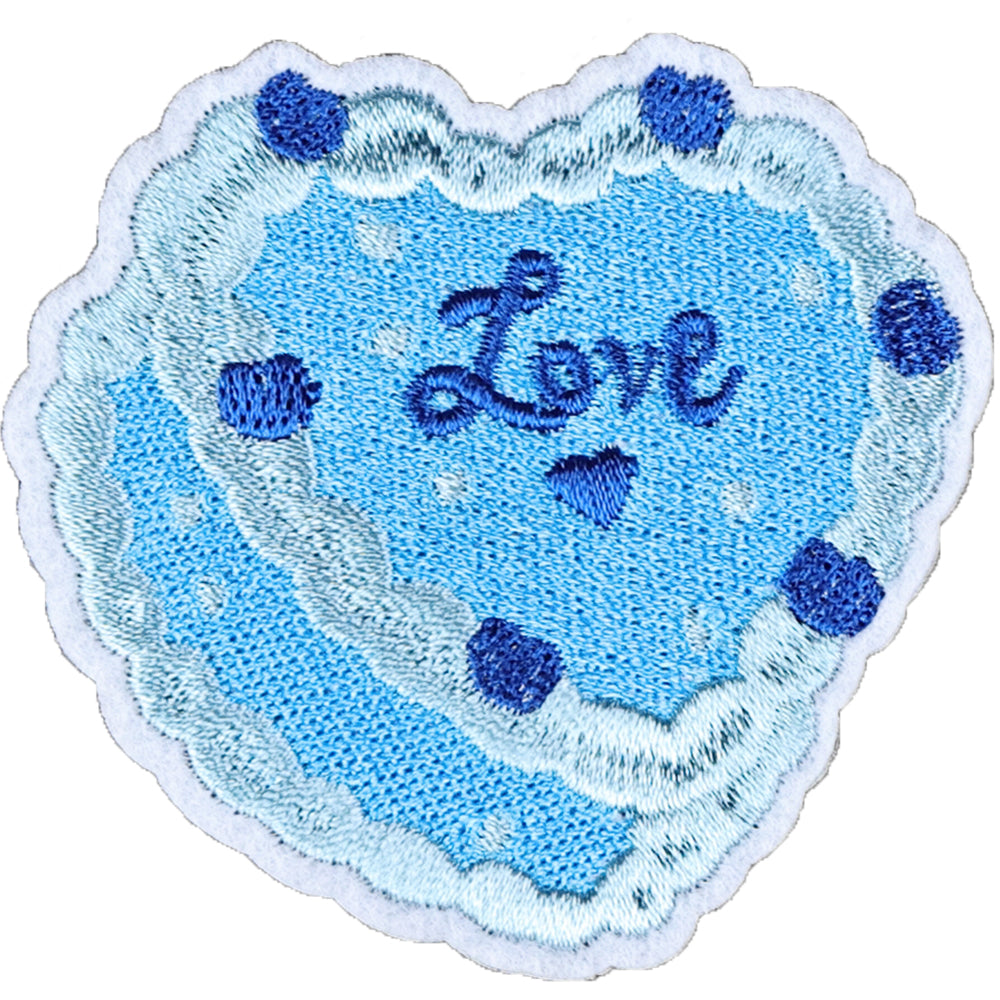 10 Pcs Lovely Blue Bowknot Flower Embroidered Patch