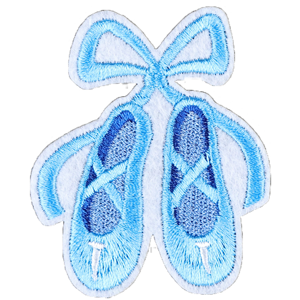 10 Pcs Lovely Blue Bowknot Flower Embroidered Patch