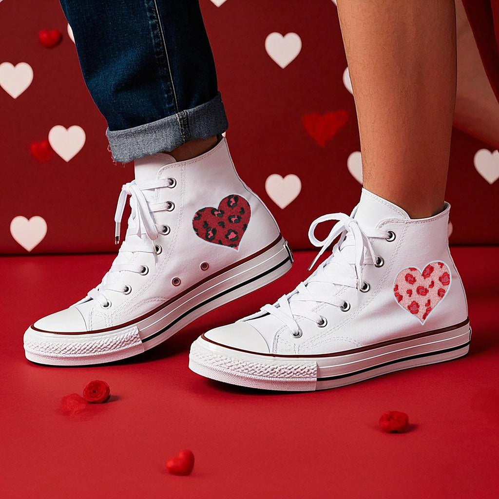 12Pcs Heart Shape Embroidered Patch
