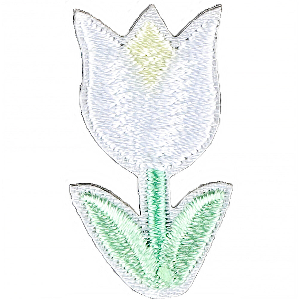 6Pcs Tulipa Flower Embroidered Patch