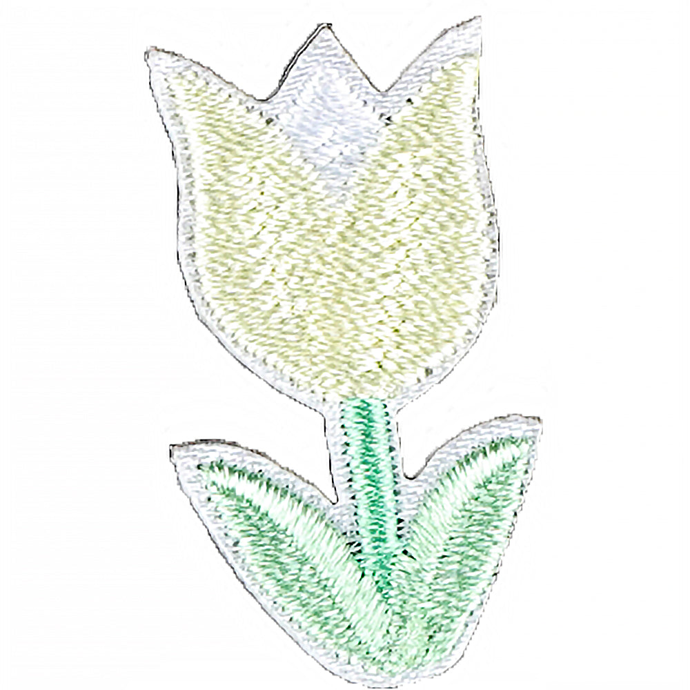 6Pcs Tulipa Flower Embroidered Patch
