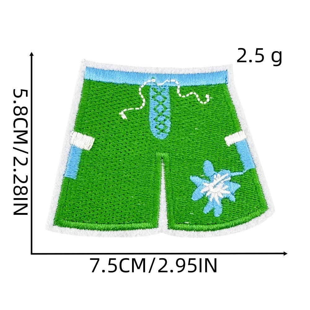 16Pcs Beach Swimsuit Sunglasses Shape Embroidered Patch