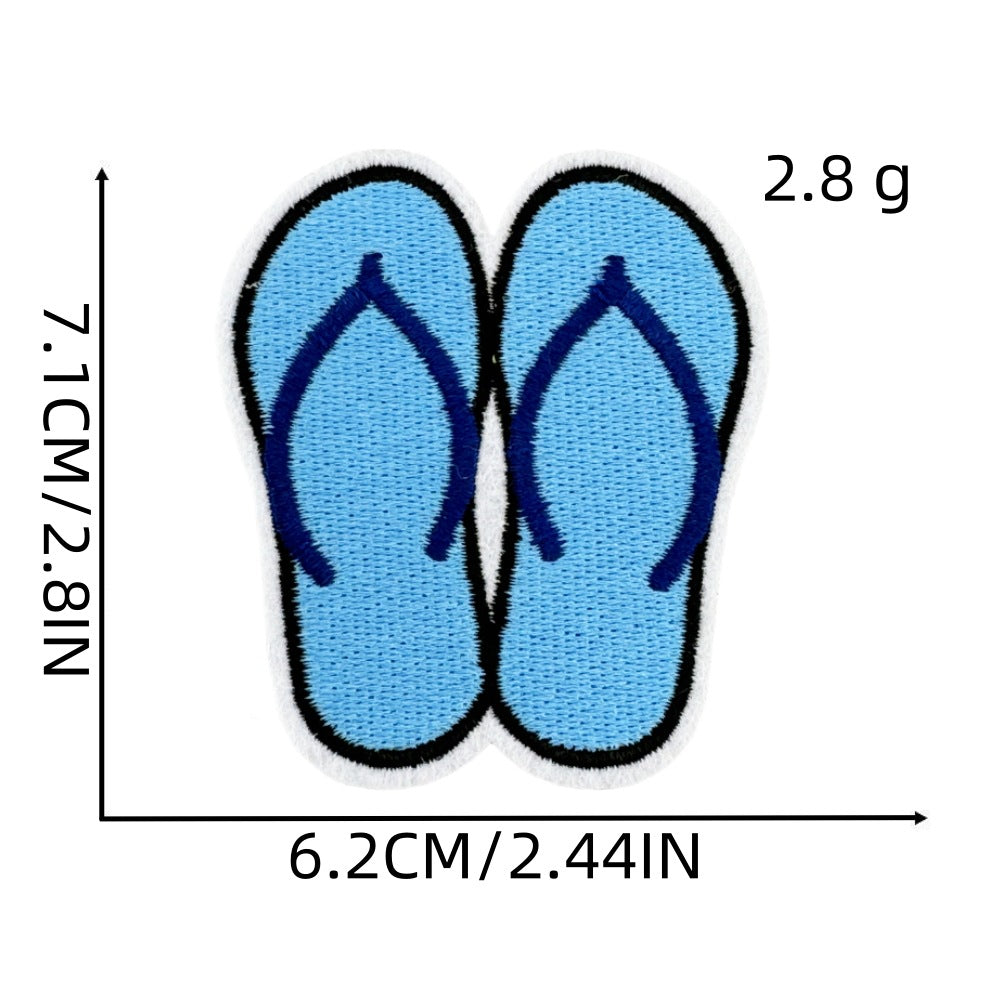 16Pcs Beach Swimsuit Sunglasses Shape Embroidered Patch