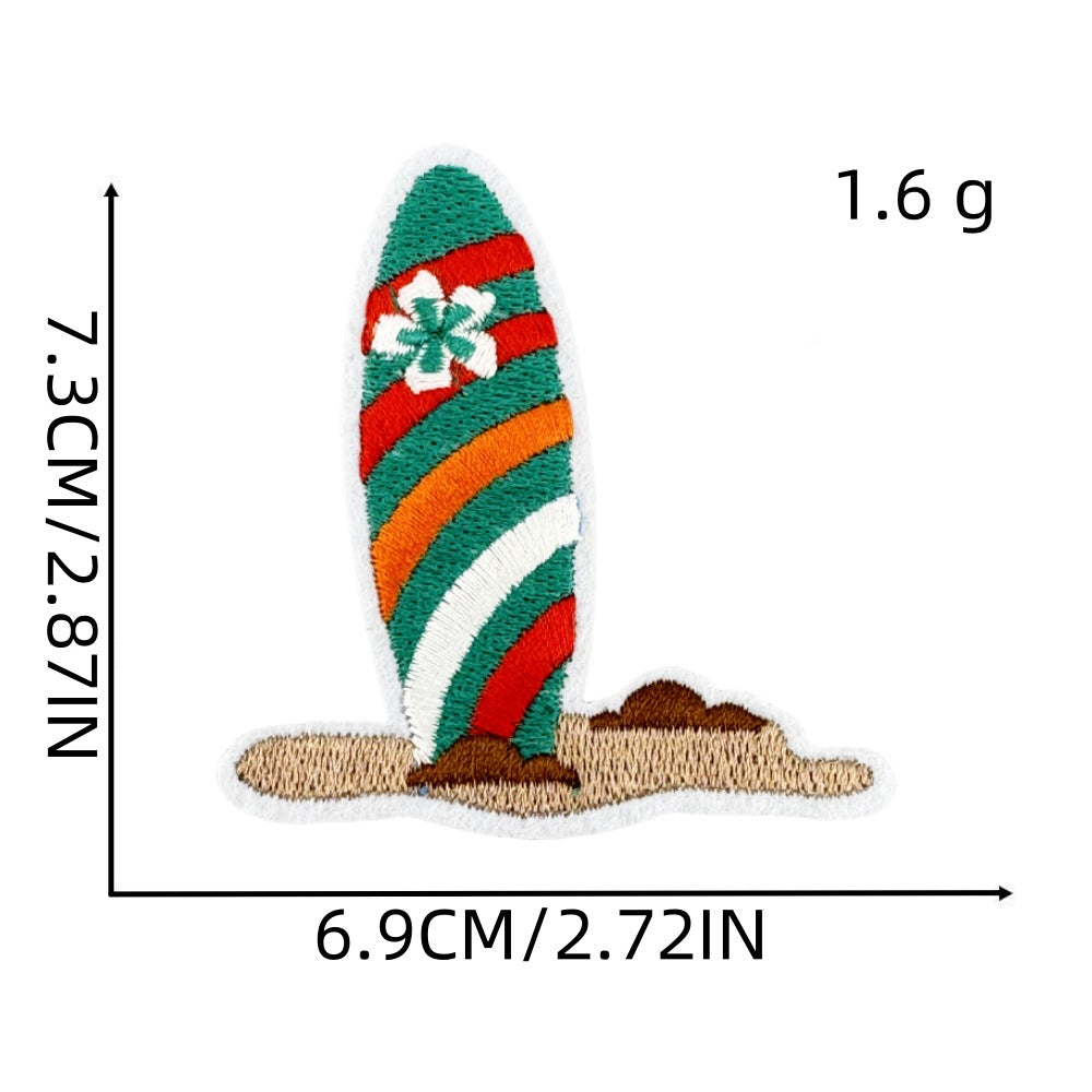 16Pcs Beach Swimsuit Sunglasses Shape Embroidered Patch