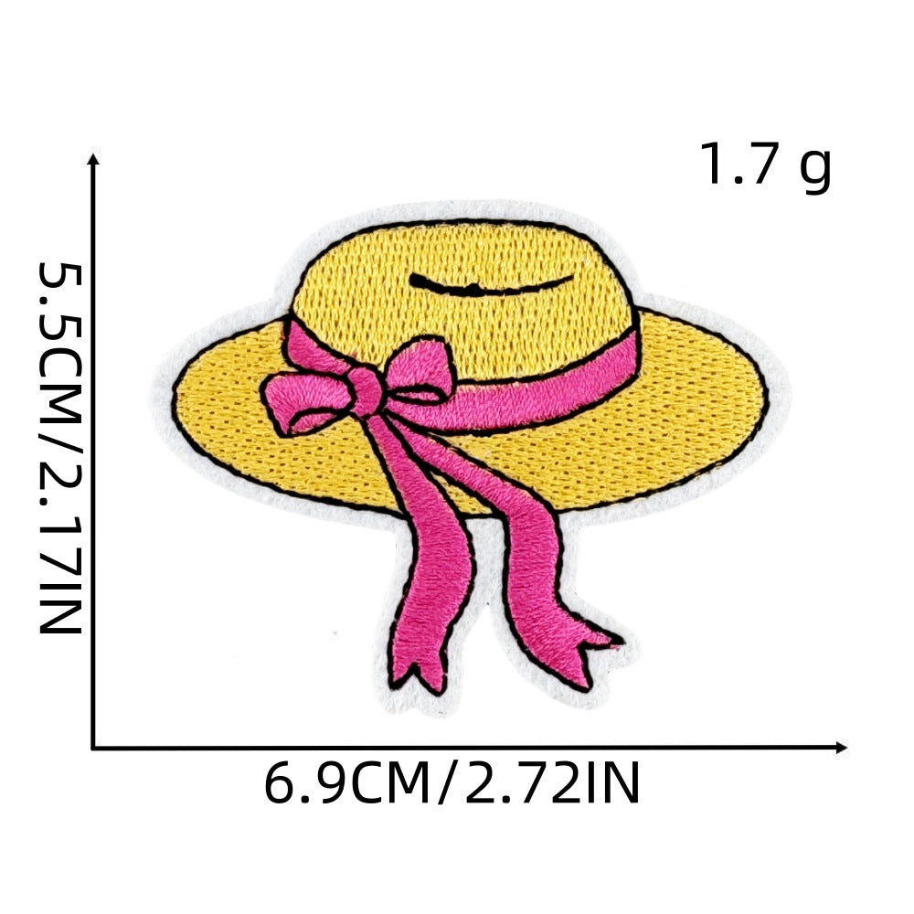 16Pcs Beach Swimsuit Sunglasses Shape Embroidered Patch