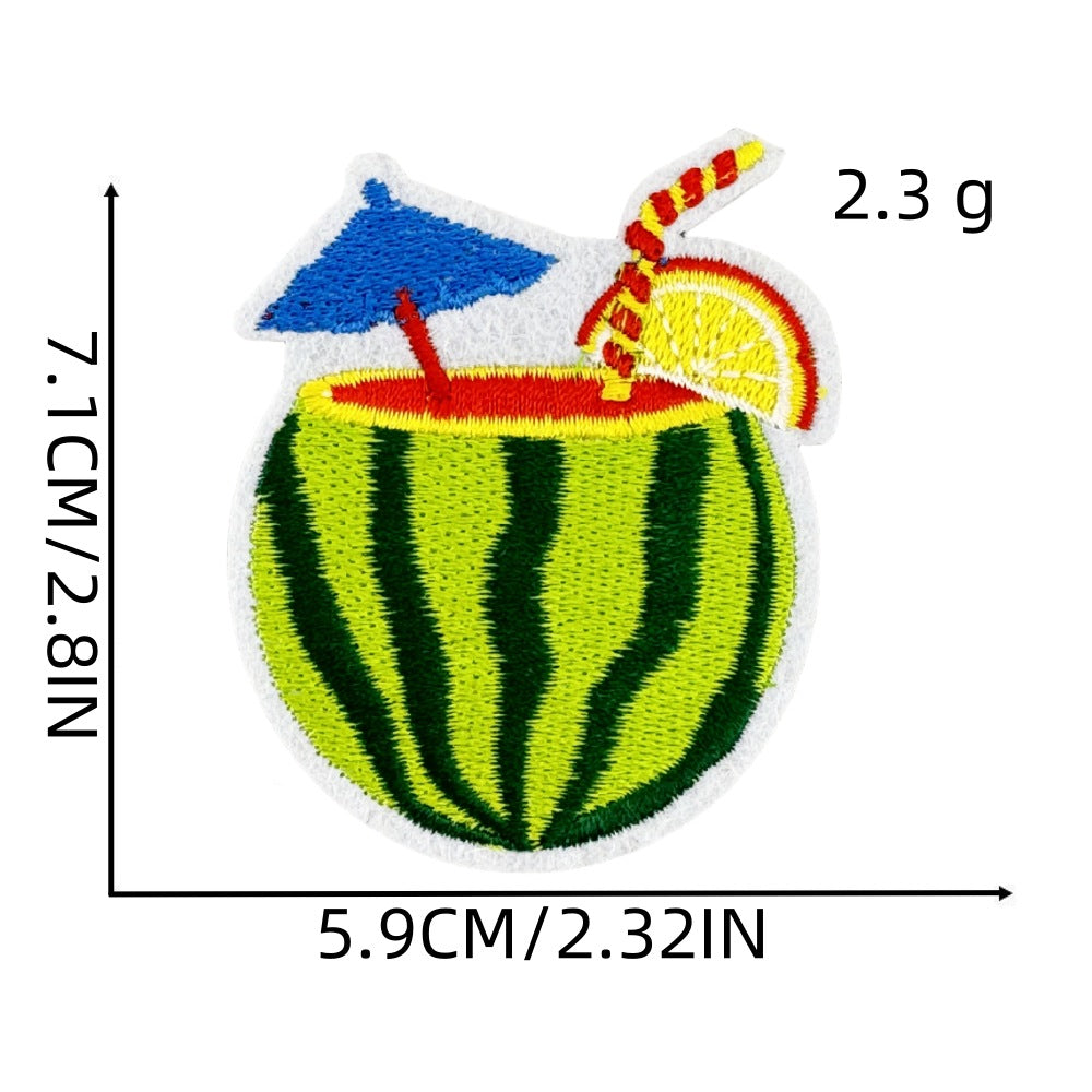 16Pcs Beach Swimsuit Sunglasses Shape Embroidered Patch