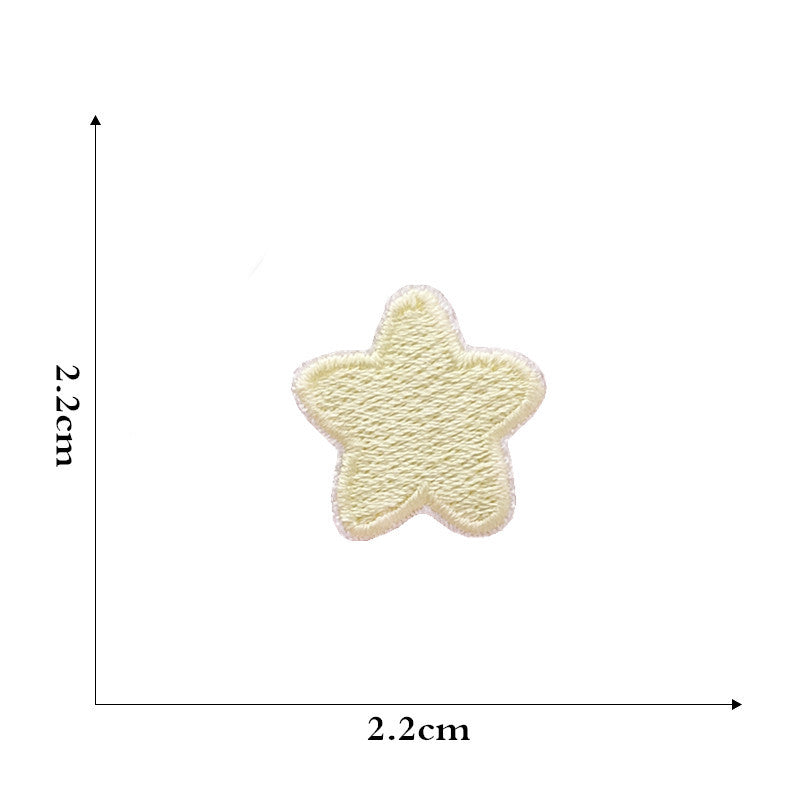 17Pcs Cute Star Rainbow Shape Embroidered Patch