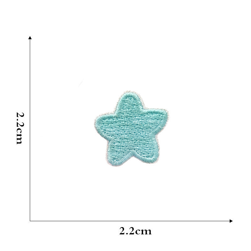 17Pcs Cute Star Rainbow Shape Embroidered Patch