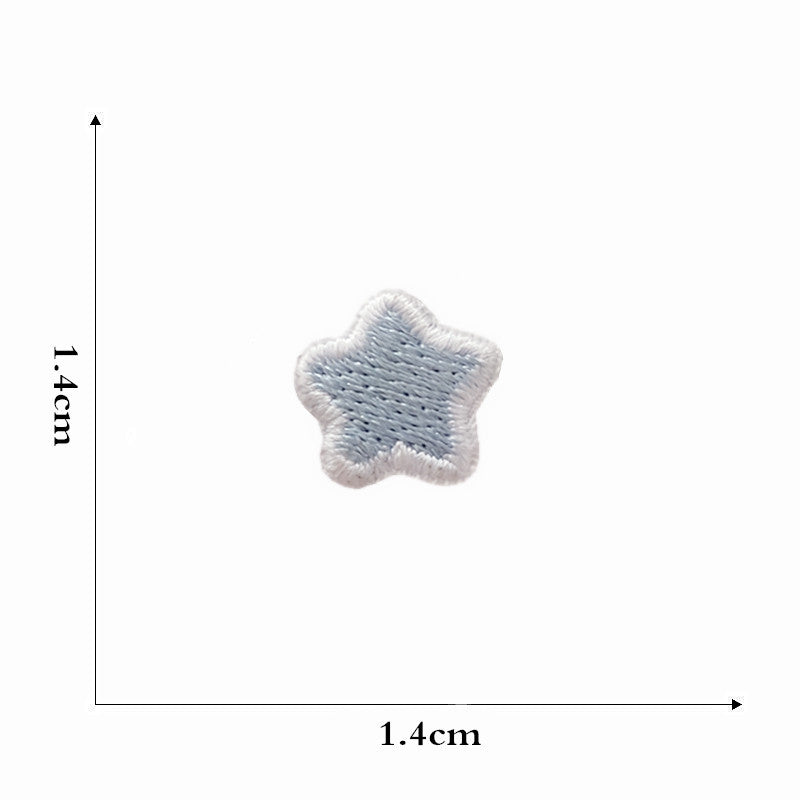 17Pcs Cute Star Rainbow Shape Embroidered Patch