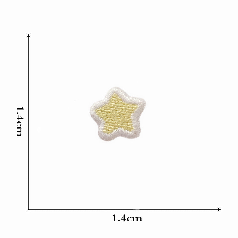 17Pcs Cute Star Rainbow Shape Embroidered Patch