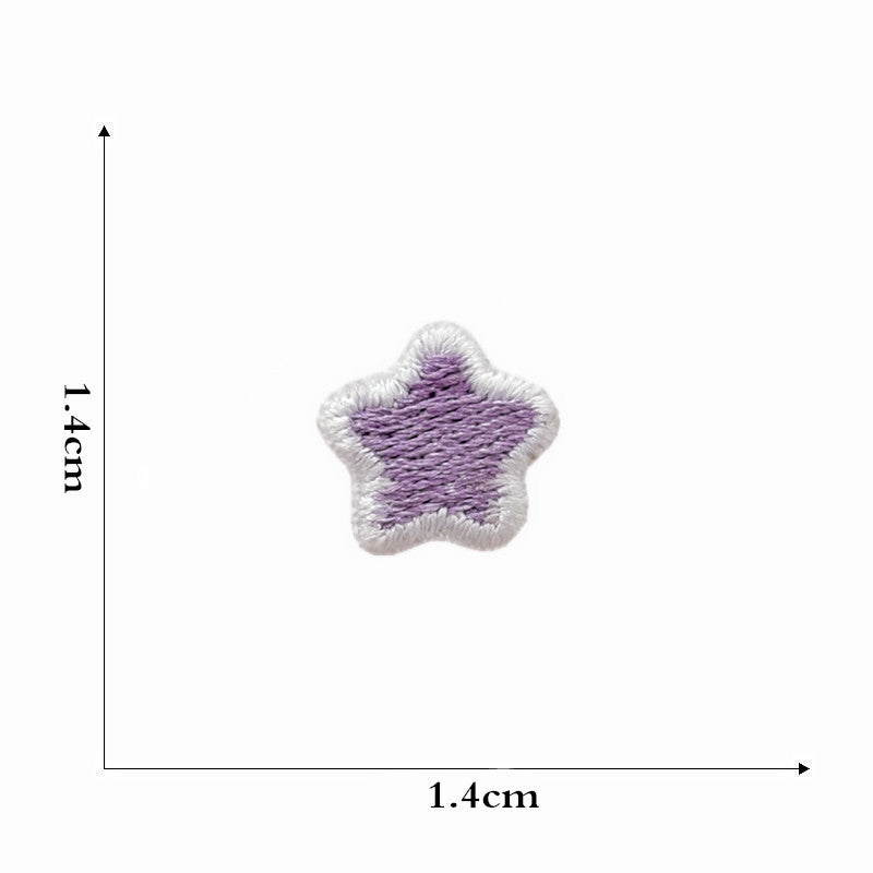 17Pcs Cute Star Rainbow Shape Embroidered Patch