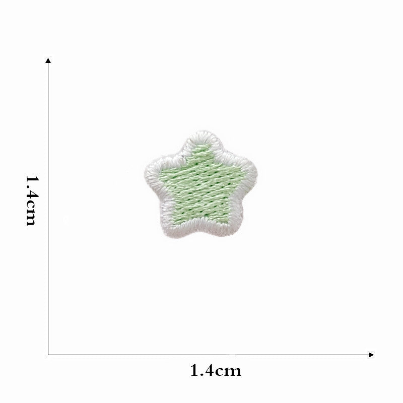 17Pcs Cute Star Rainbow Shape Embroidered Patch