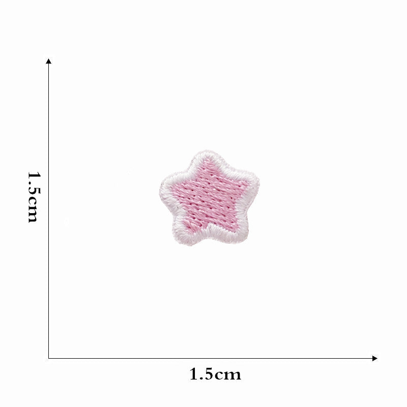 17Pcs Cute Star Rainbow Shape Embroidered Patch