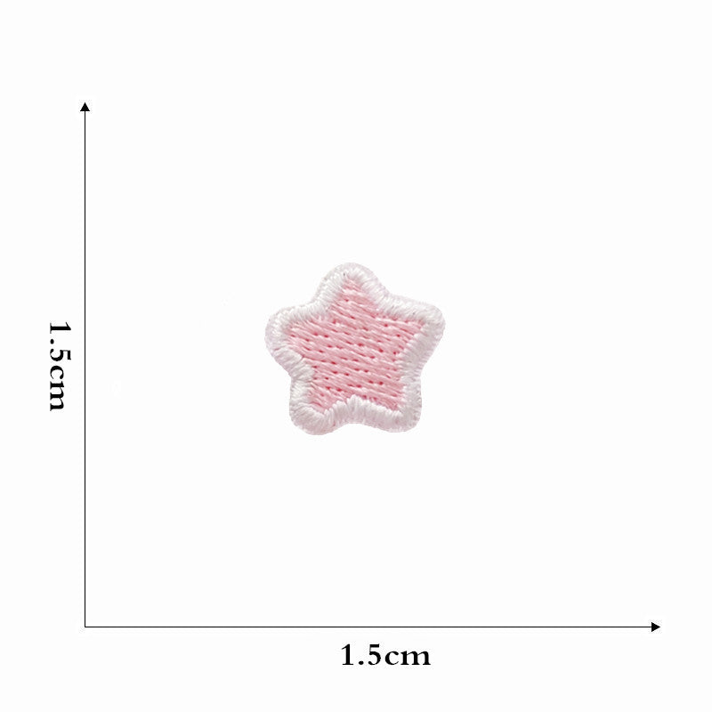 17Pcs Cute Star Rainbow Shape Embroidered Patch