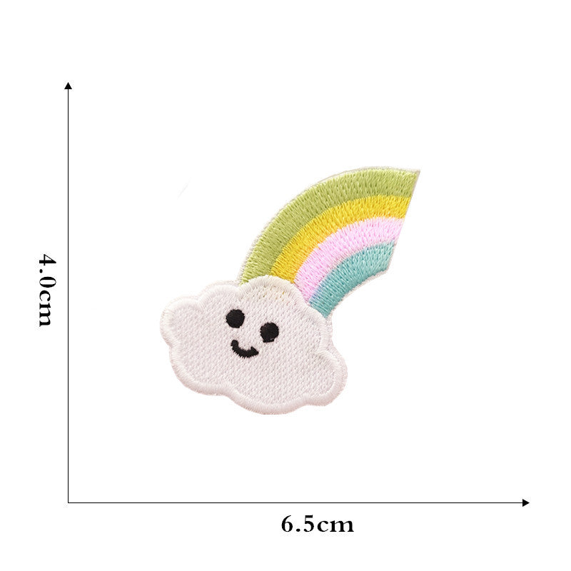 17Pcs Cute Star Rainbow Shape Embroidered Patch