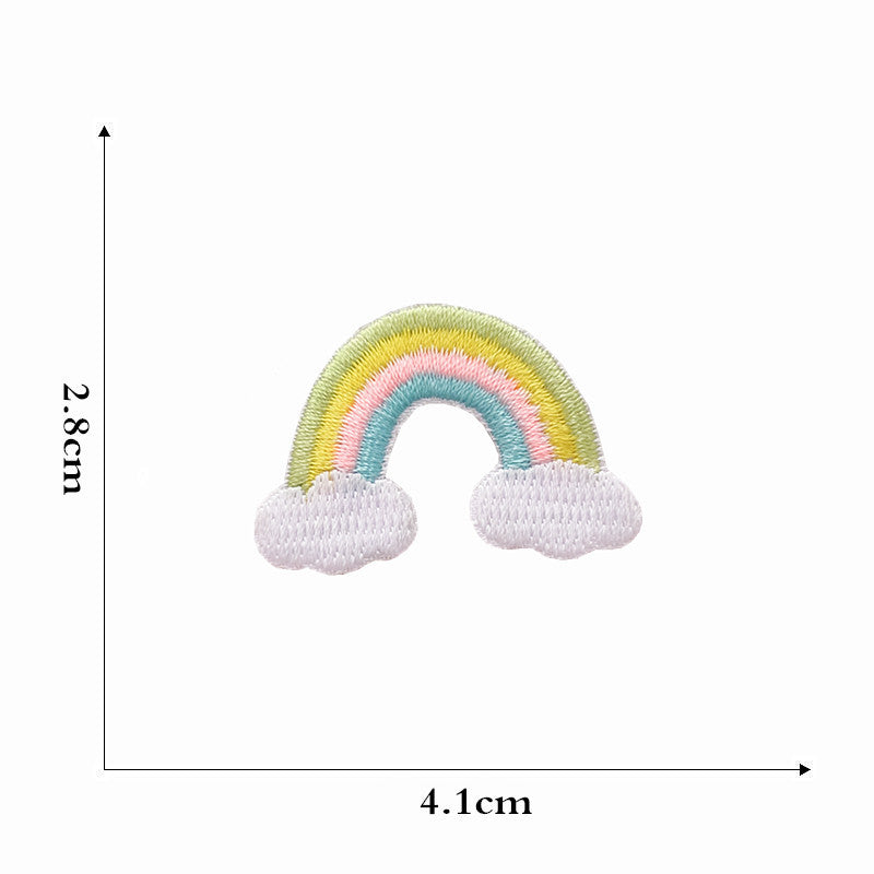17Pcs Cute Star Rainbow Shape Embroidered Patch