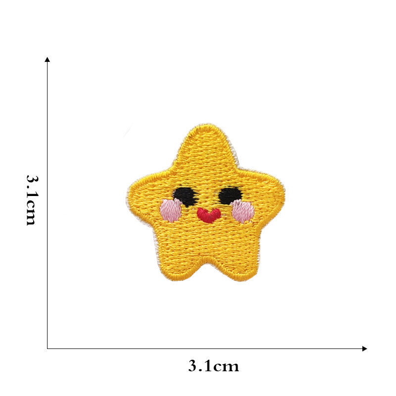 17Pcs Cute Star Rainbow Shape Embroidered Patch