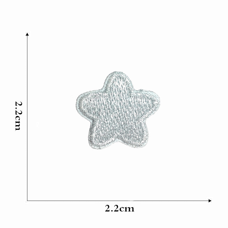 17Pcs Cute Star Rainbow Shape Embroidered Patch