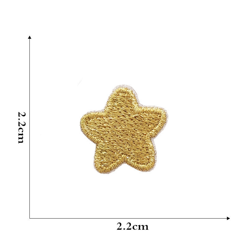 17Pcs Cute Star Rainbow Shape Embroidered Patch