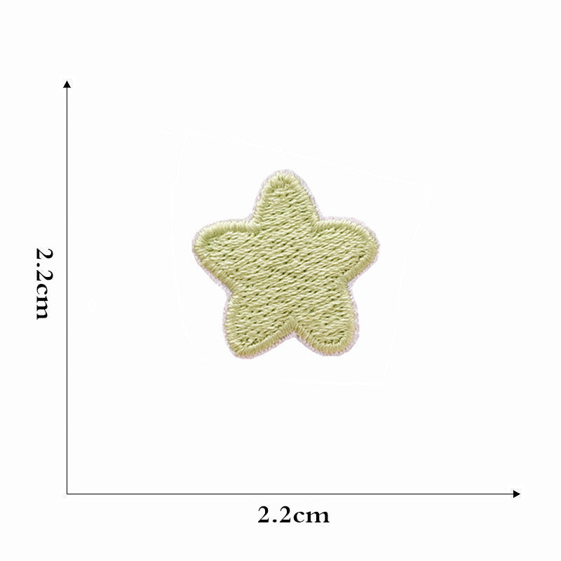 17Pcs Cute Star Rainbow Shape Embroidered Patch