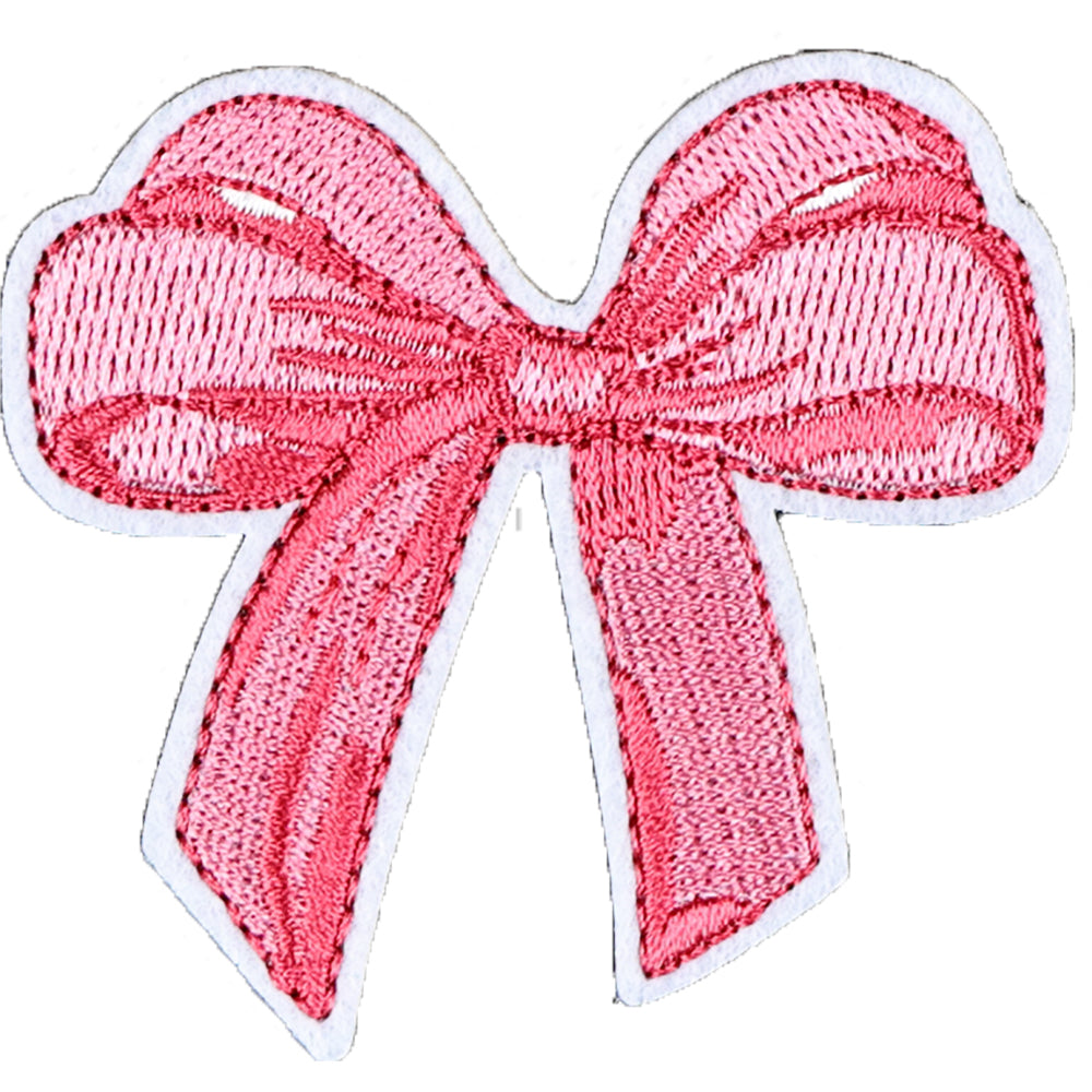6Pcs Pink Butterfly Shape Embroidered Patch