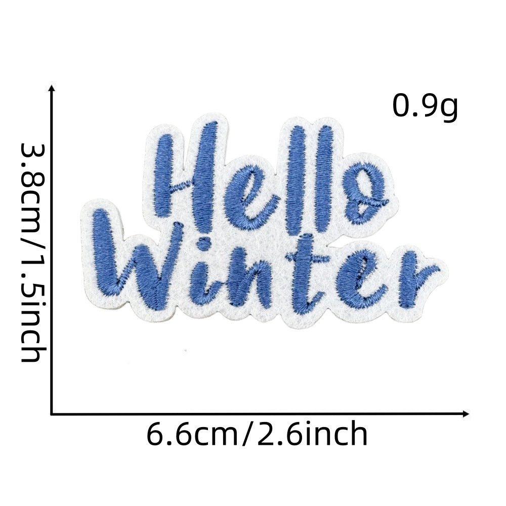 6Pcs Snowflake Shape Embroidered Patch