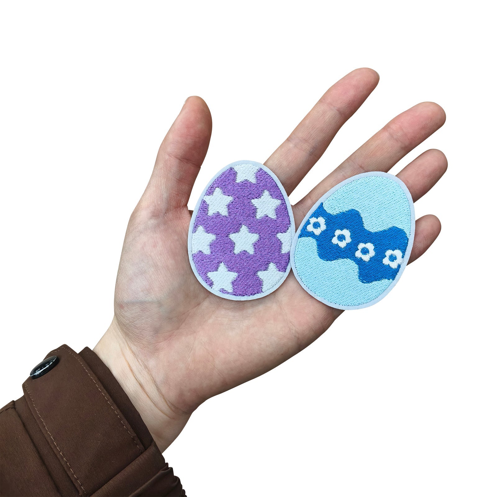 8 Pcs Easter Egg Colorful Embroidered Patch
