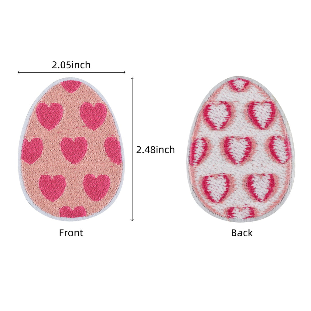 8 Pcs Easter Egg Colorful Embroidered Patch