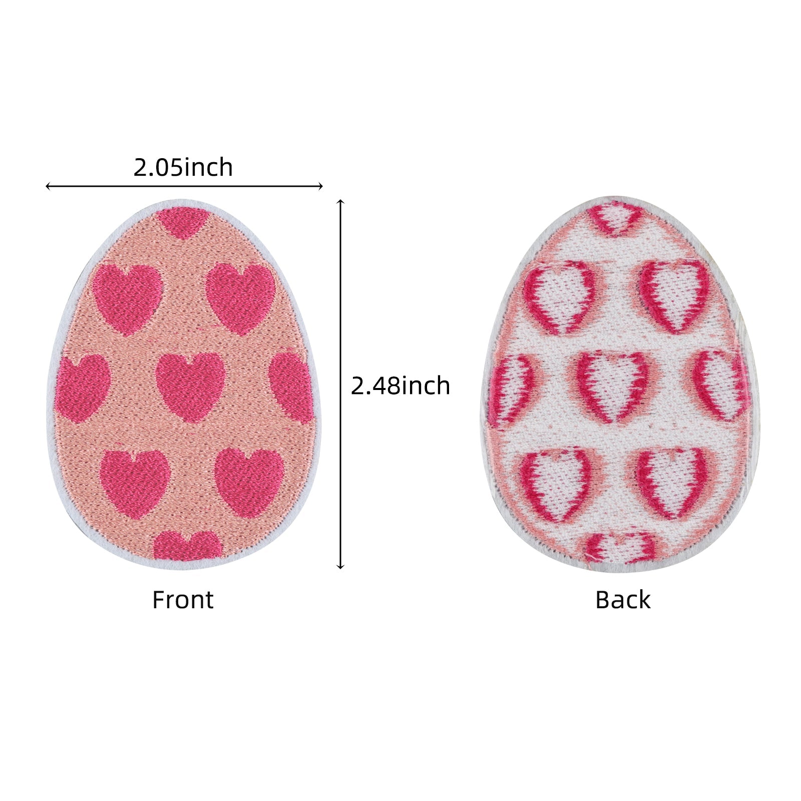 8 Pcs Easter Egg Colorful Embroidered Patch