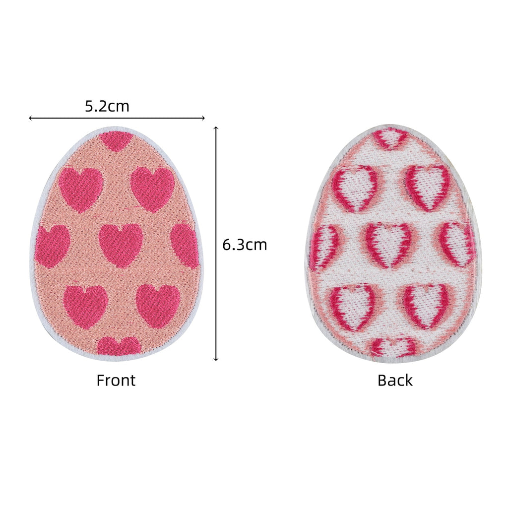 8 Pcs Easter Egg Colorful Embroidered Patch