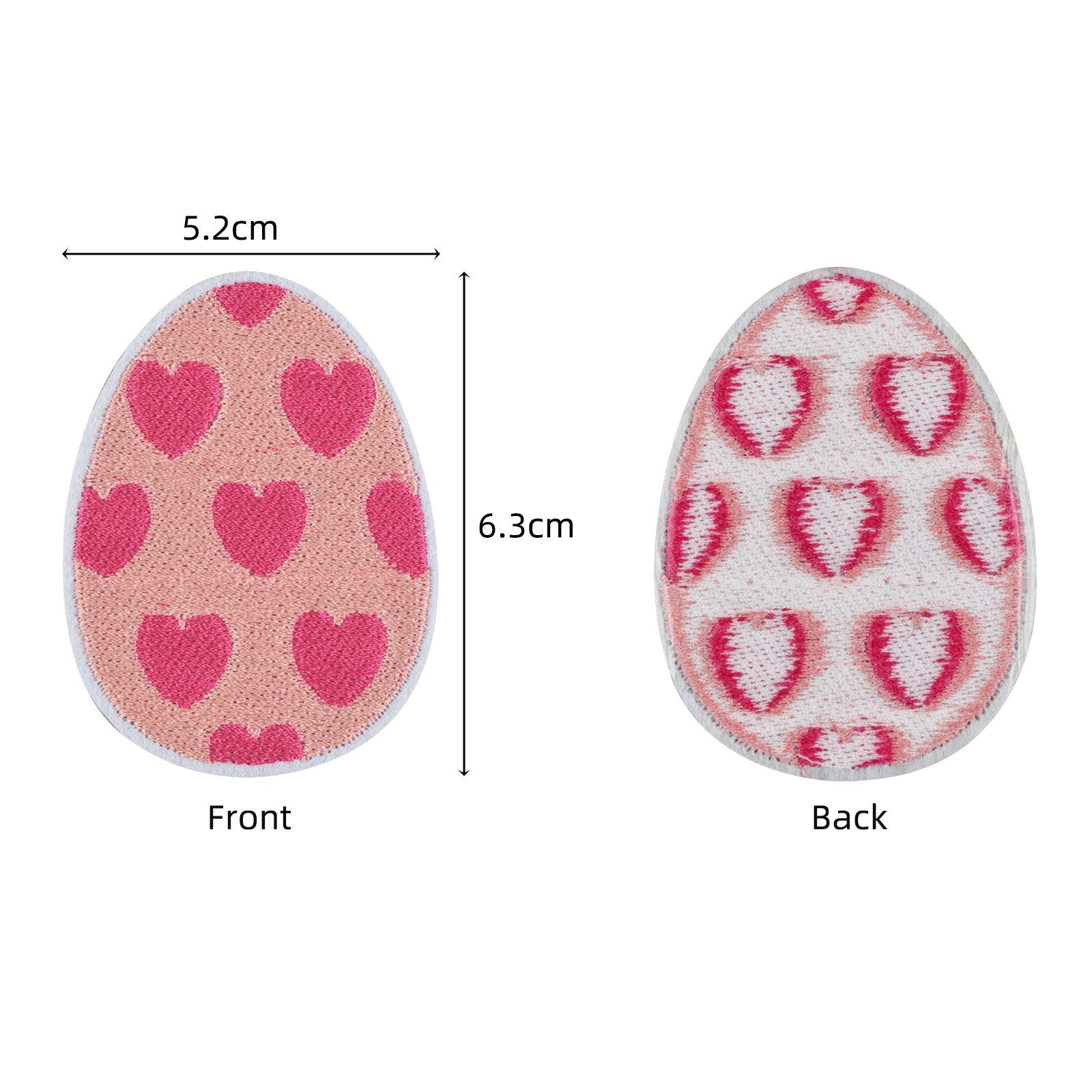 8 Pcs Easter Egg Colorful Embroidered Patch
