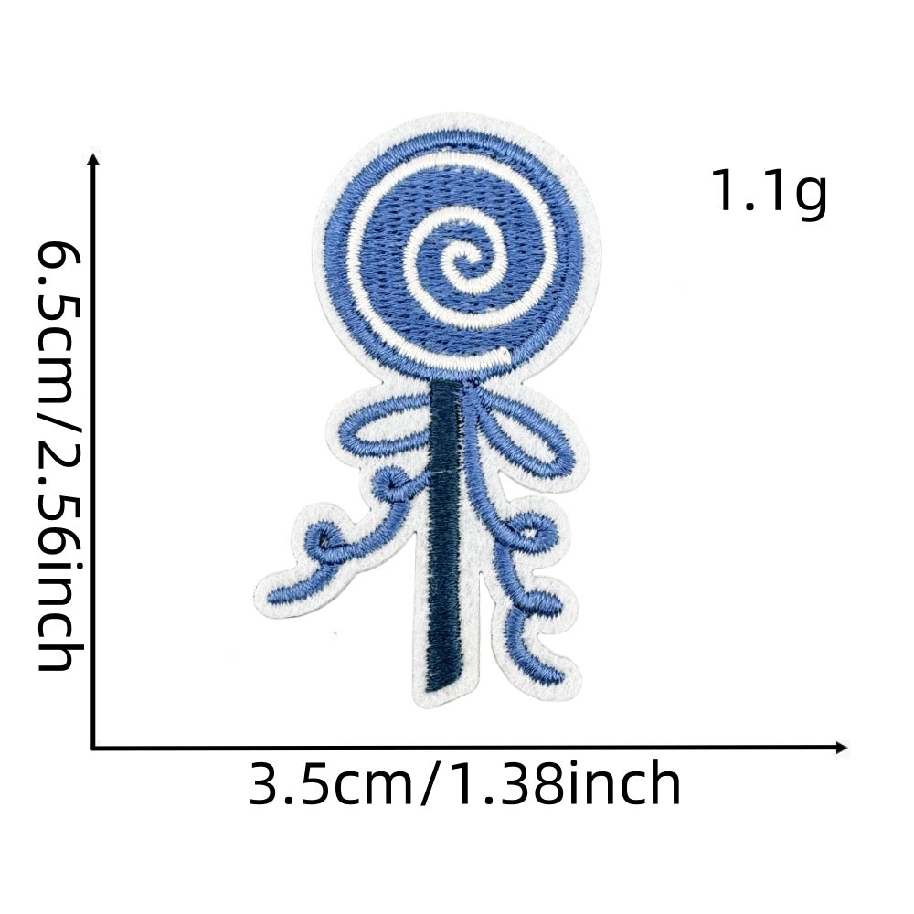 12Pcs Christmas Tree Gift Bell Embroidered Patch