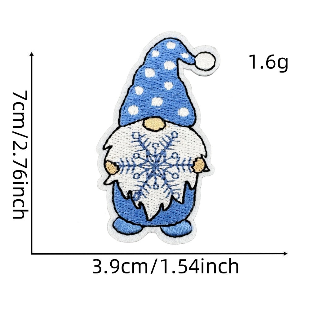 12Pcs Christmas Tree Gift Bell Embroidered Patch