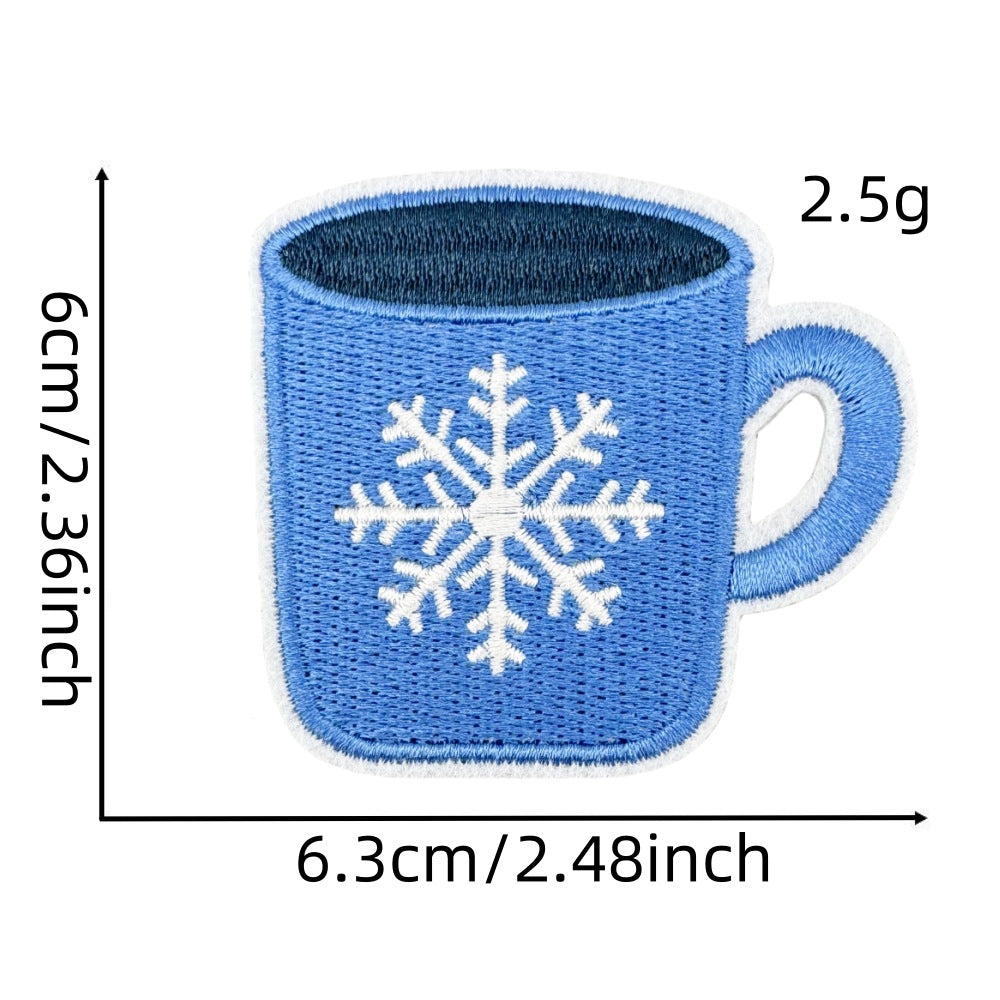 12Pcs Christmas Tree Gift Bell Embroidered Patch