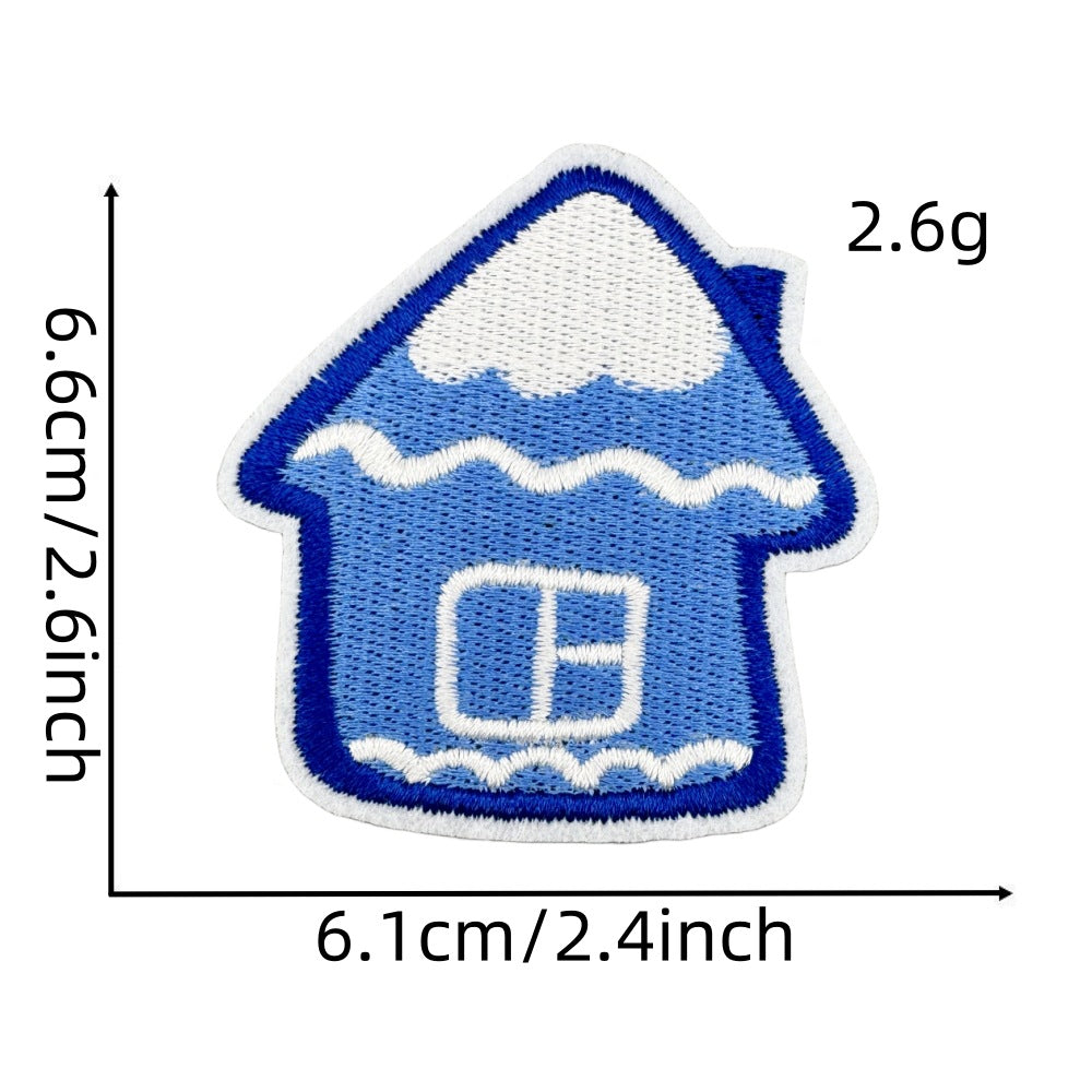 12Pcs Christmas Tree Gift Bell Embroidered Patch